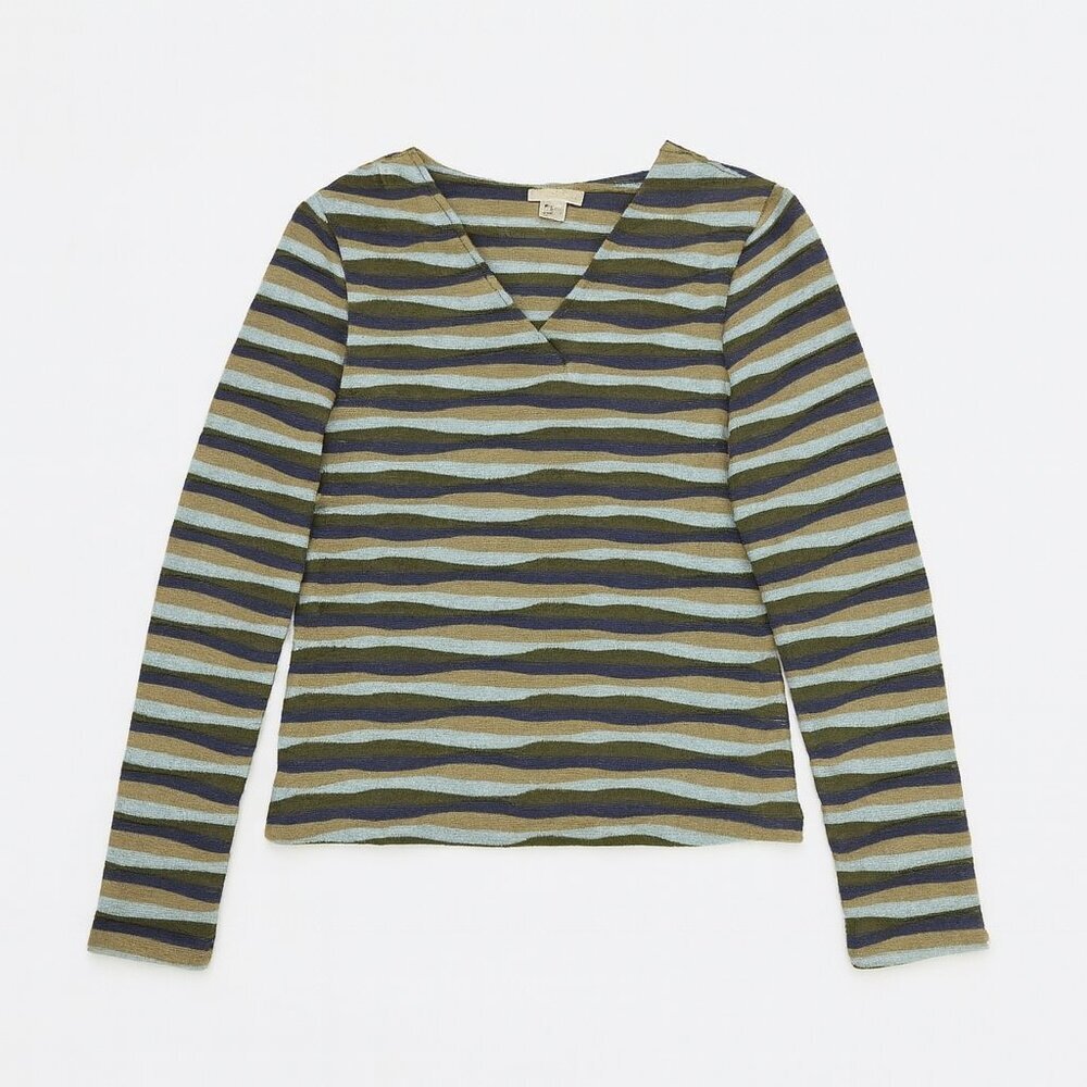 Andria Lieu Striped Knit Top Set | Long Sleeve + Short Slee - Picture 3 of 6